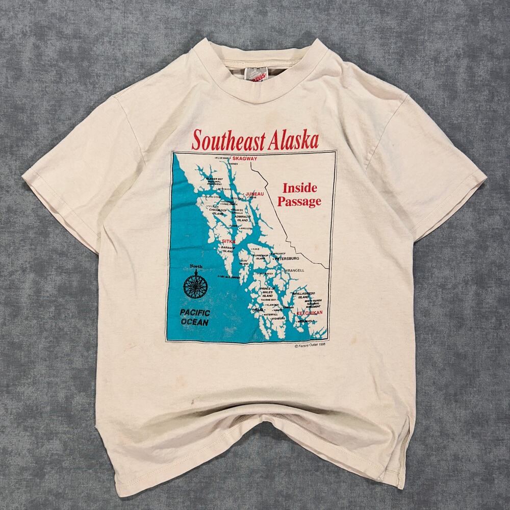 VTG 1998 Jerzees Southeast Alaska casual graphic souvenir tee womens Small